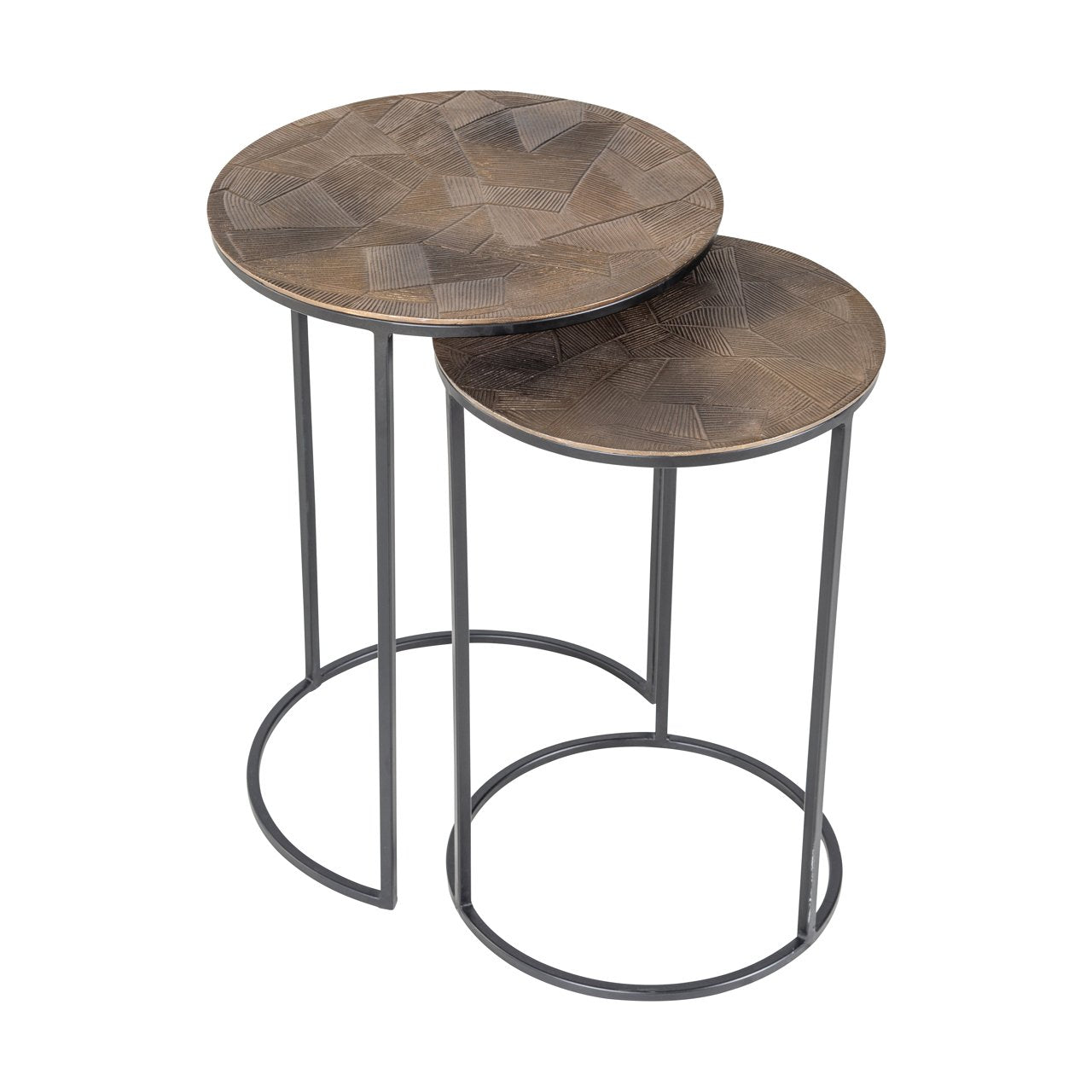End table Tulum brushed gold (Set of 2)