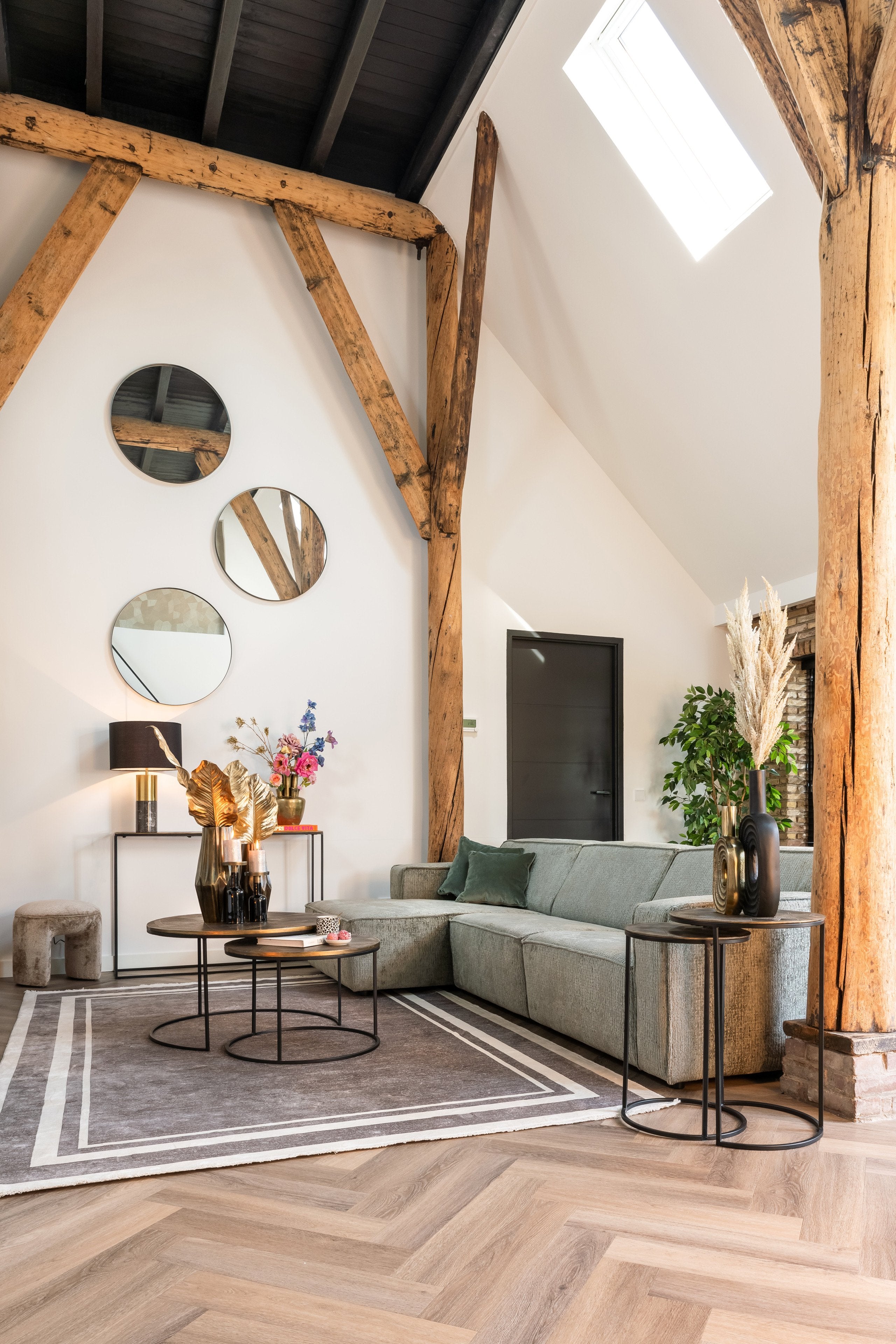 End table Tulum brushed gold (Set of 2)