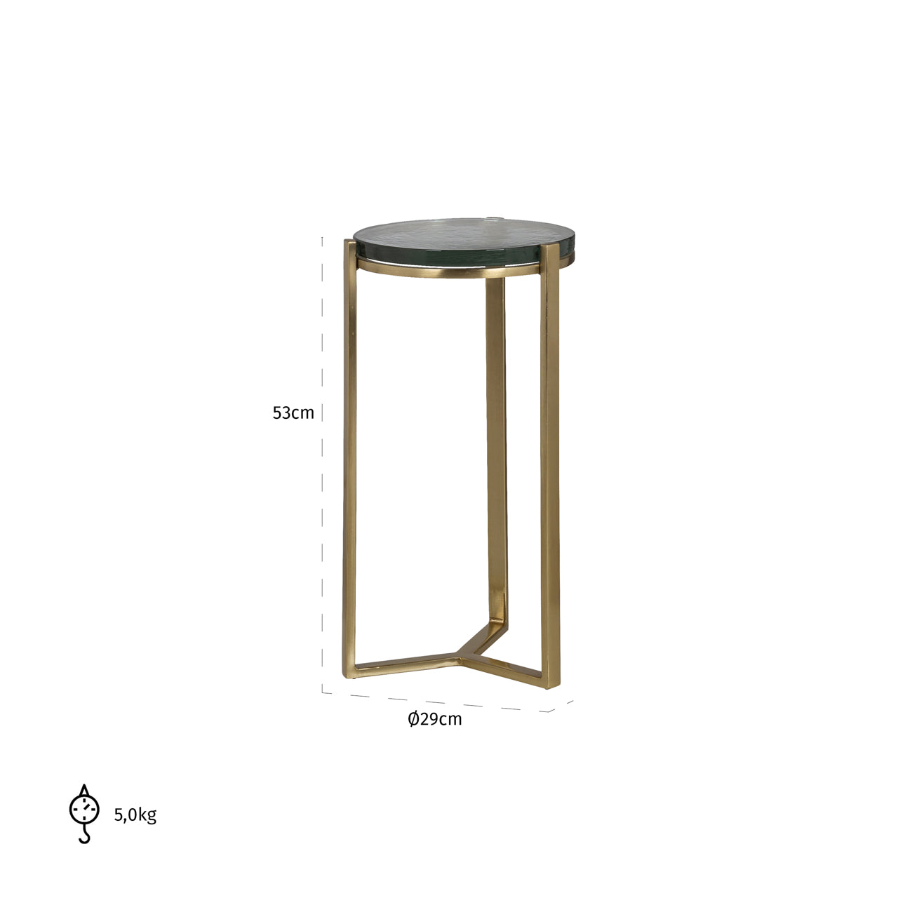 End table Aubrey gold