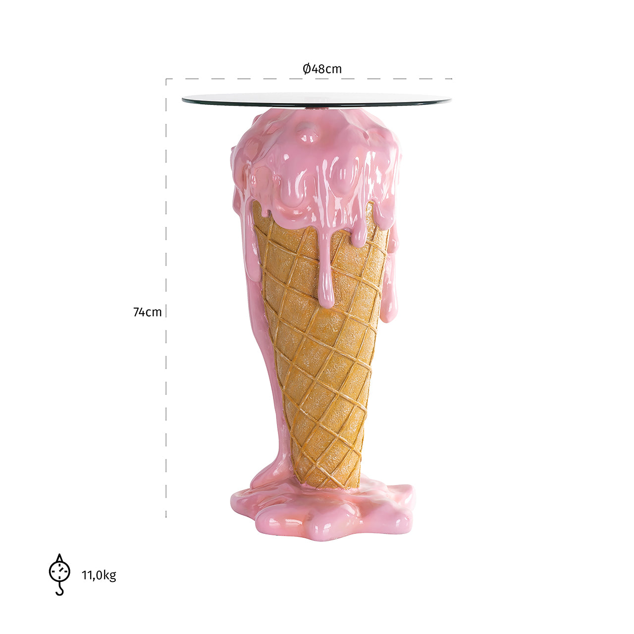 End table Ice (Pink)