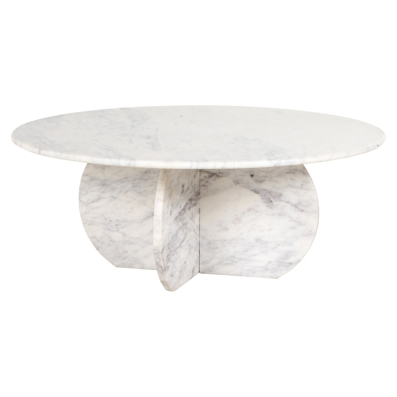 Coffee table Holmes white 90Ø