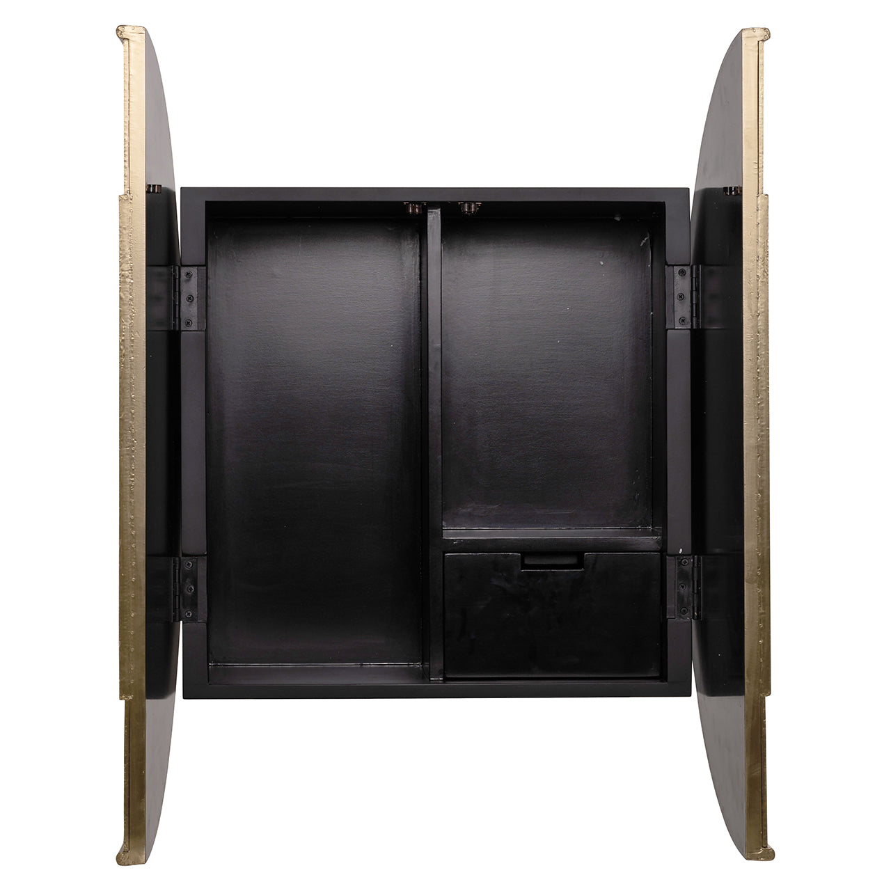 Wall cabinet Bowie 2-doors (Black/gold)