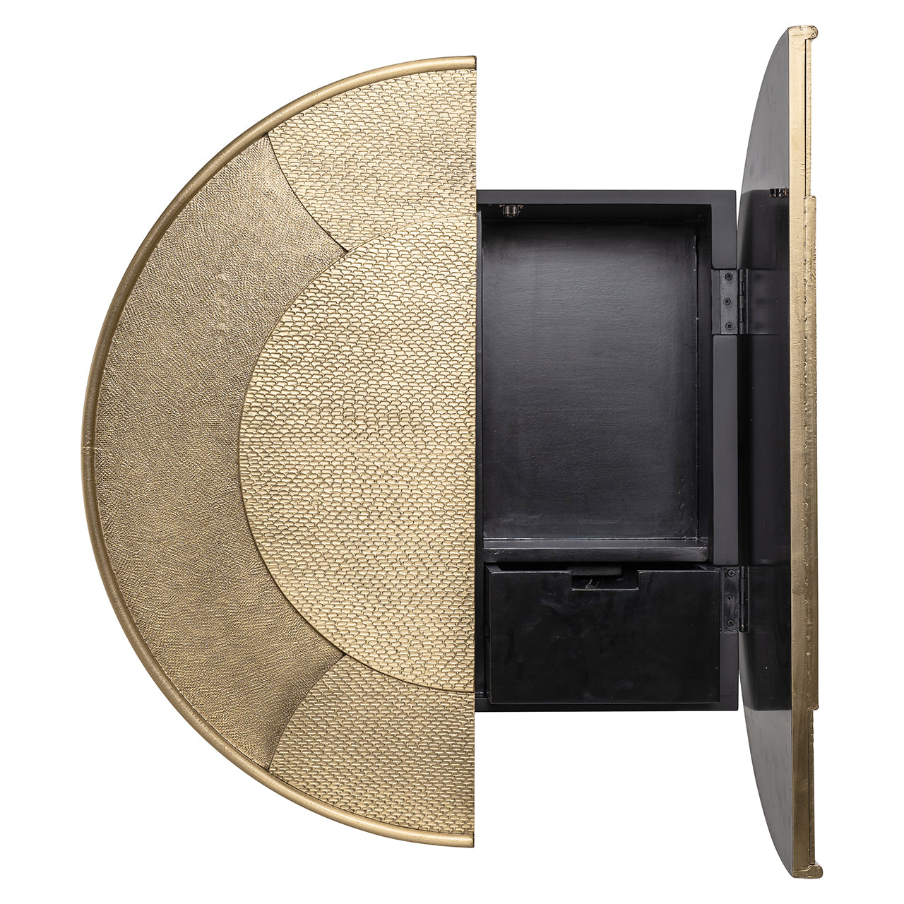 Wall cabinet Bowie 2-doors (Black/gold)