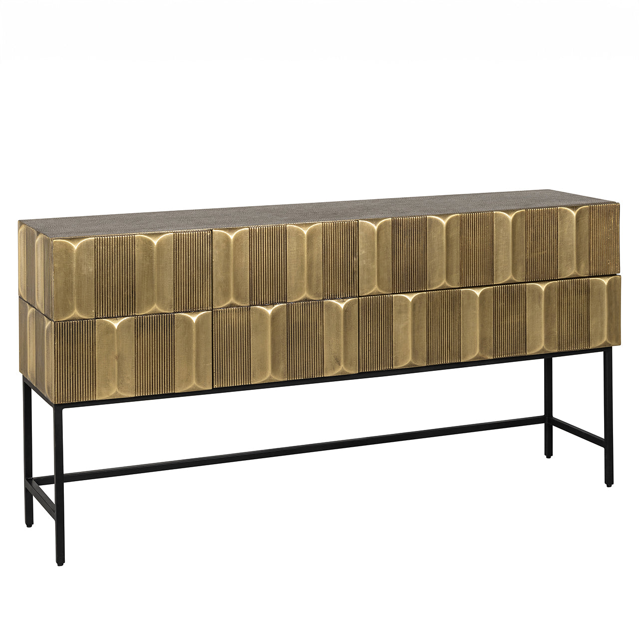 Dressoir Jaxx 2-deurs 2-laden (Zwart/goud)