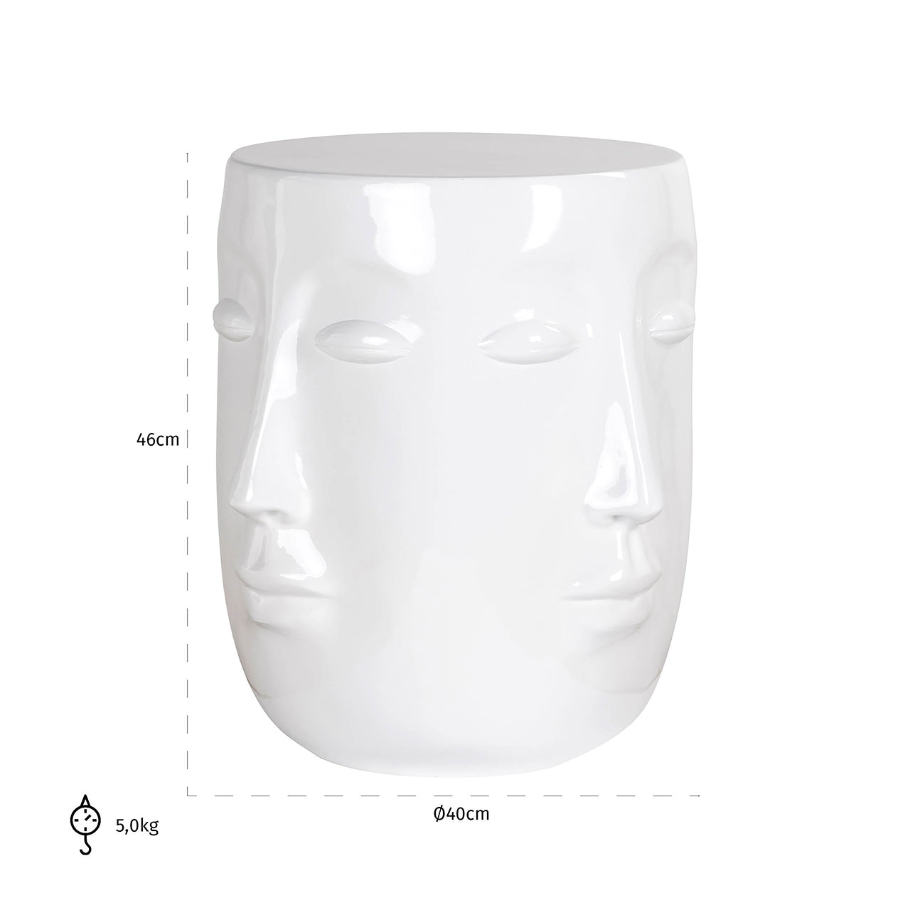 End table Christy white