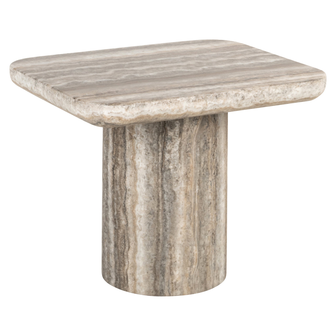 End table Denizly grey faux travertine