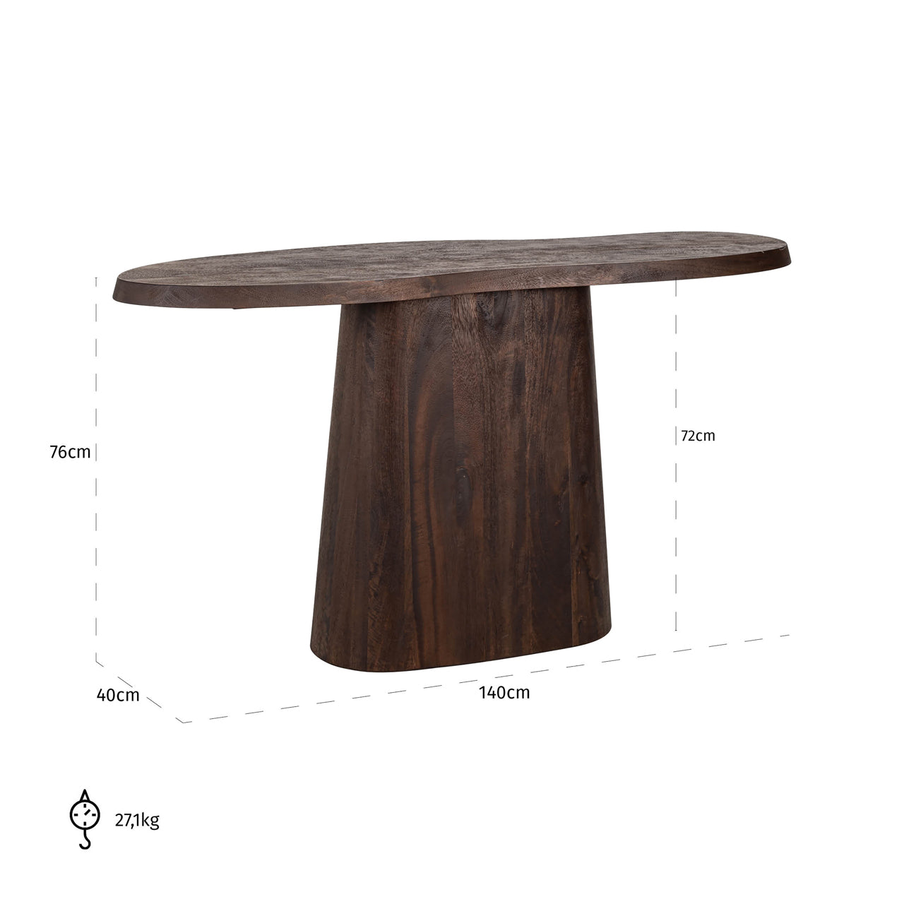 Console Odile dark brown