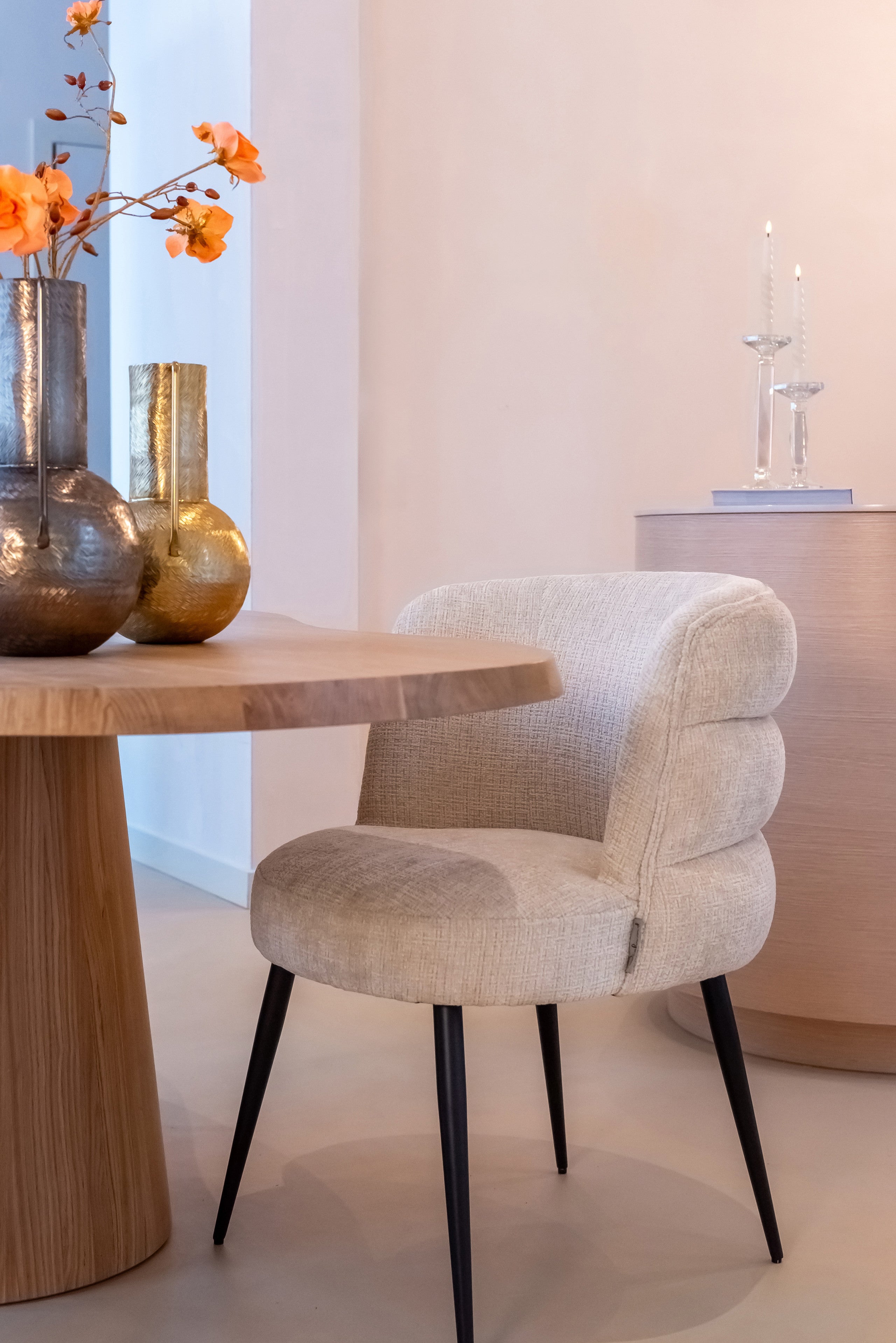 Dining chair Stella niagara beige fire retardant