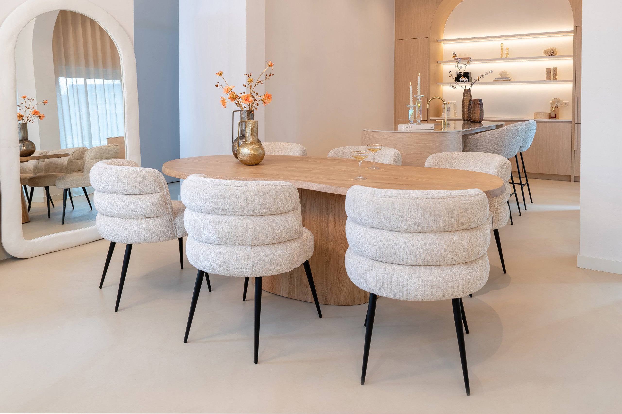 Dining chair Stella niagara beige fire retardant