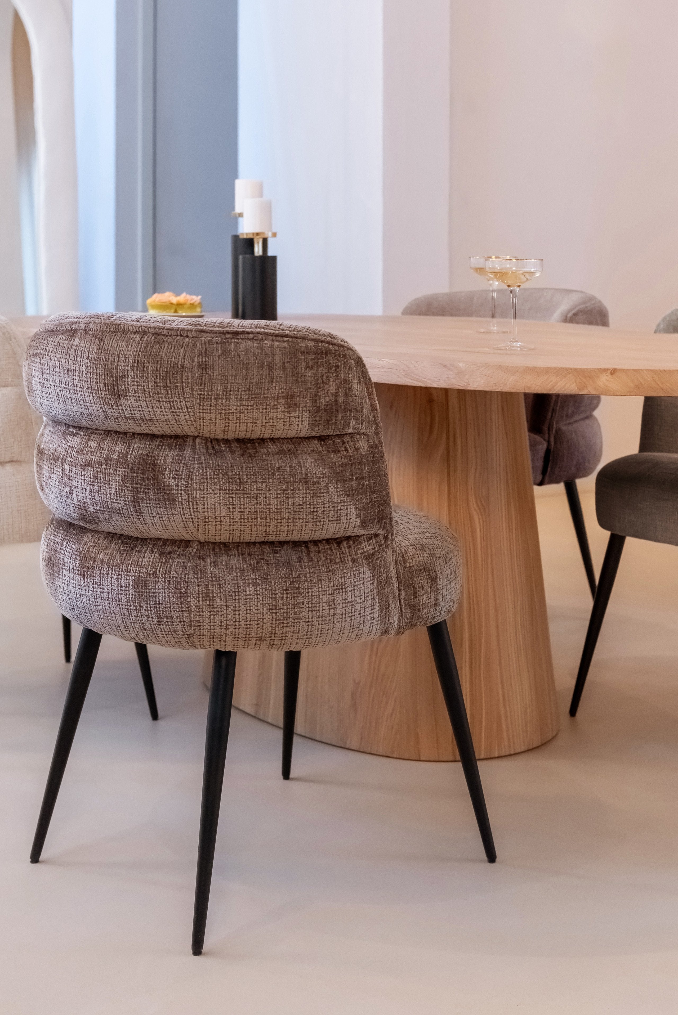 Candle holder Caya black/gold small