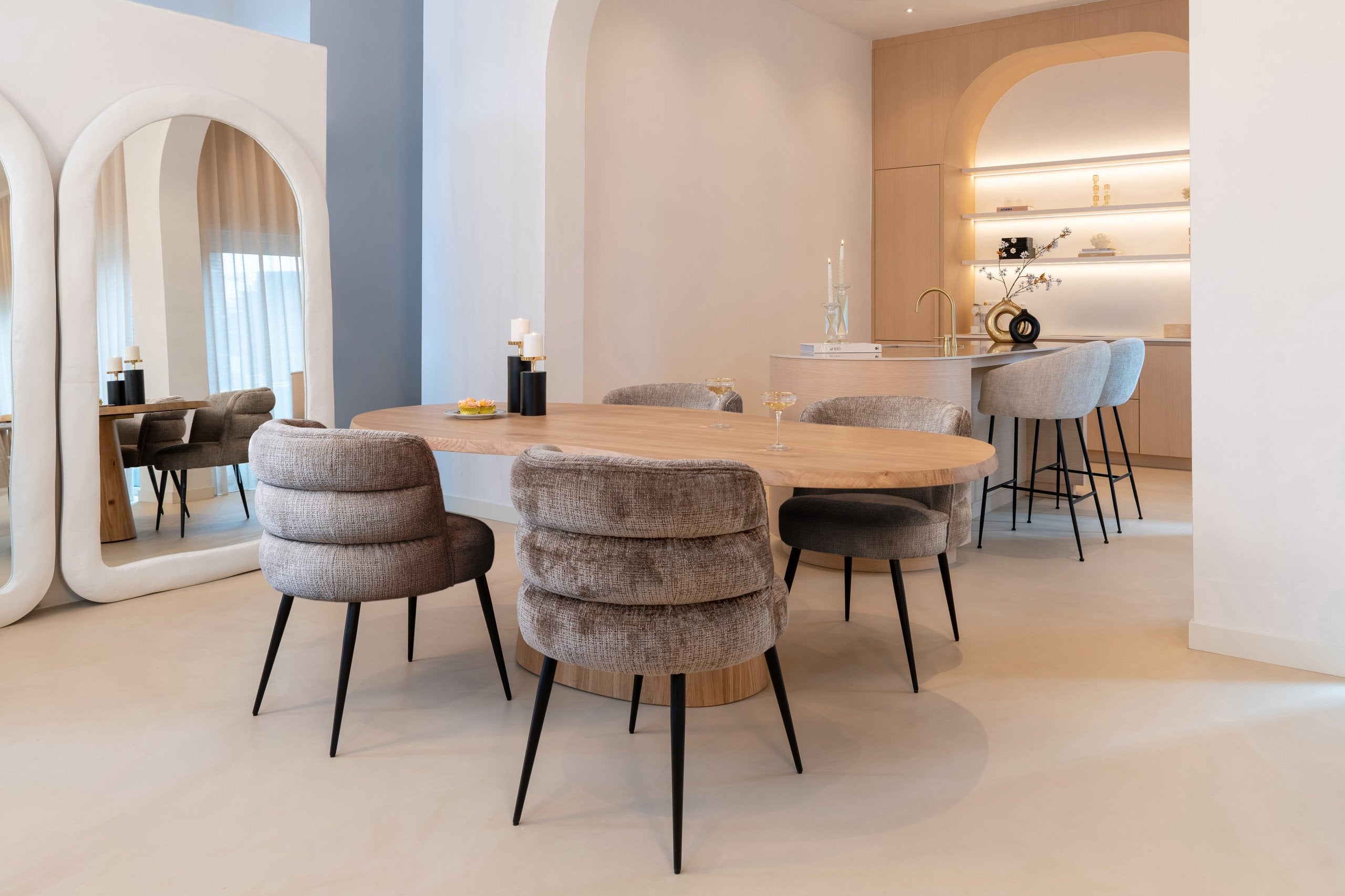 Candle holder Caya black/gold small