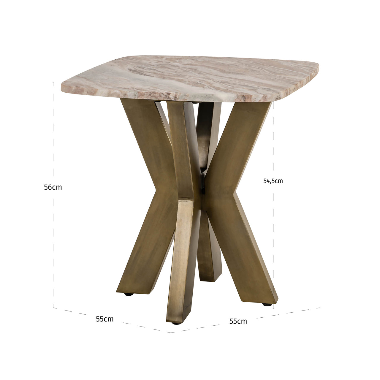 End table Bottega Blush beige