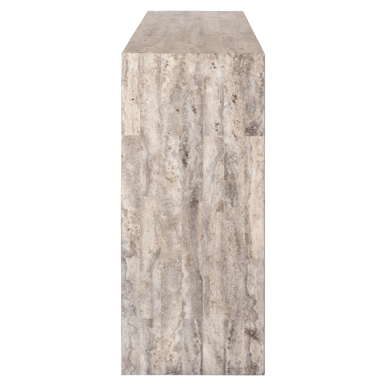 Console La Rague natural grey travertine (Grey)