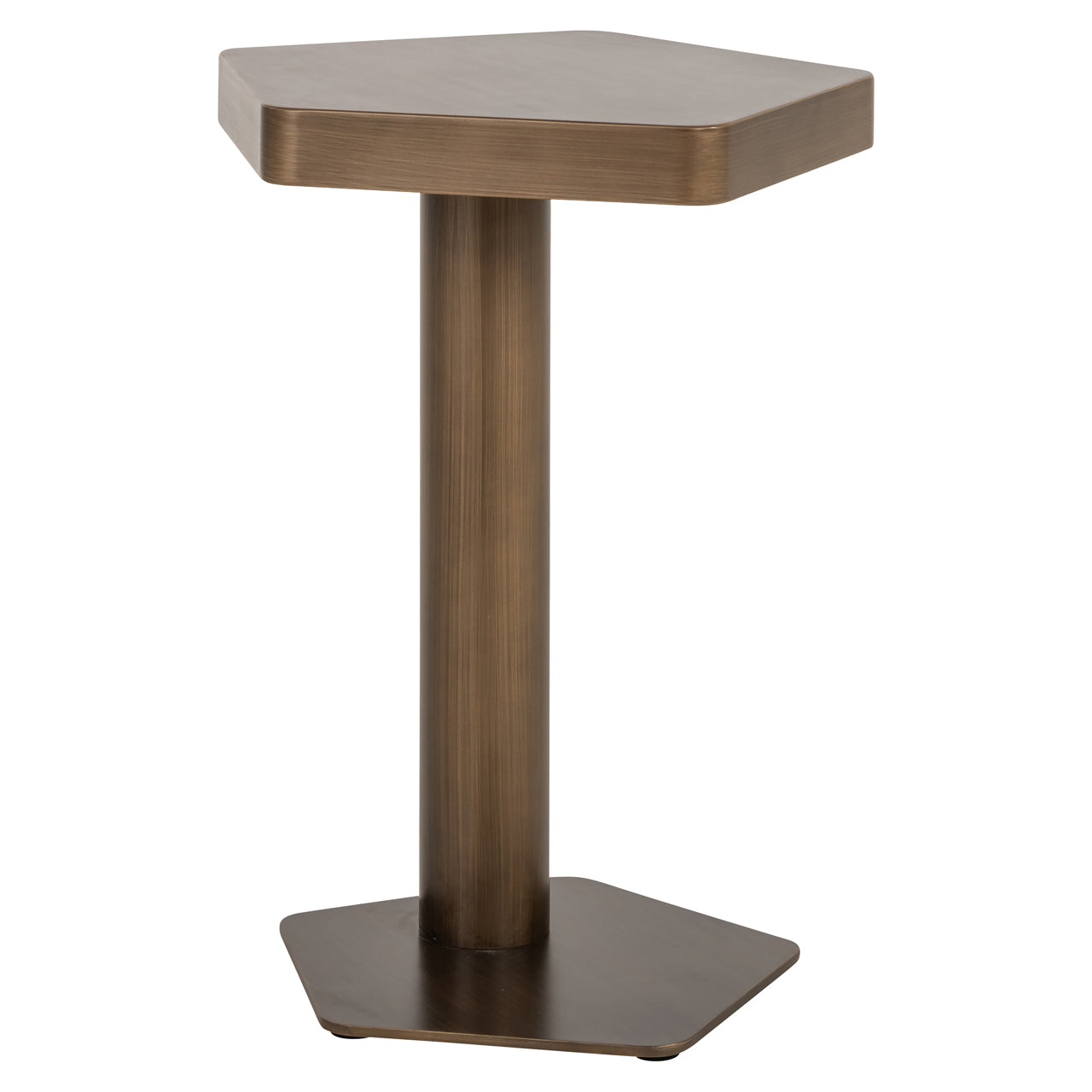Sofa side table Hexa brushed gold
