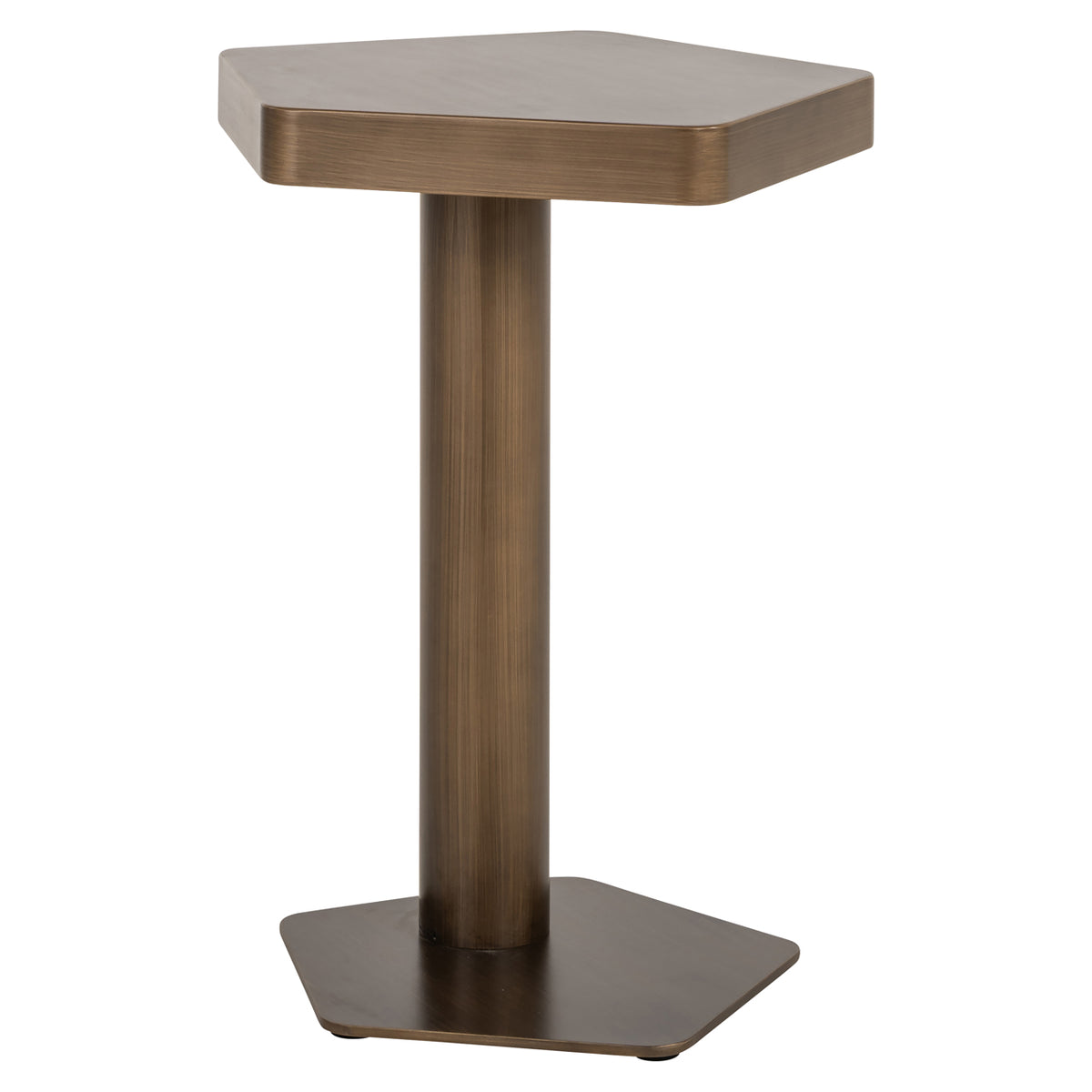 Sofa side table Hexa brushed gold