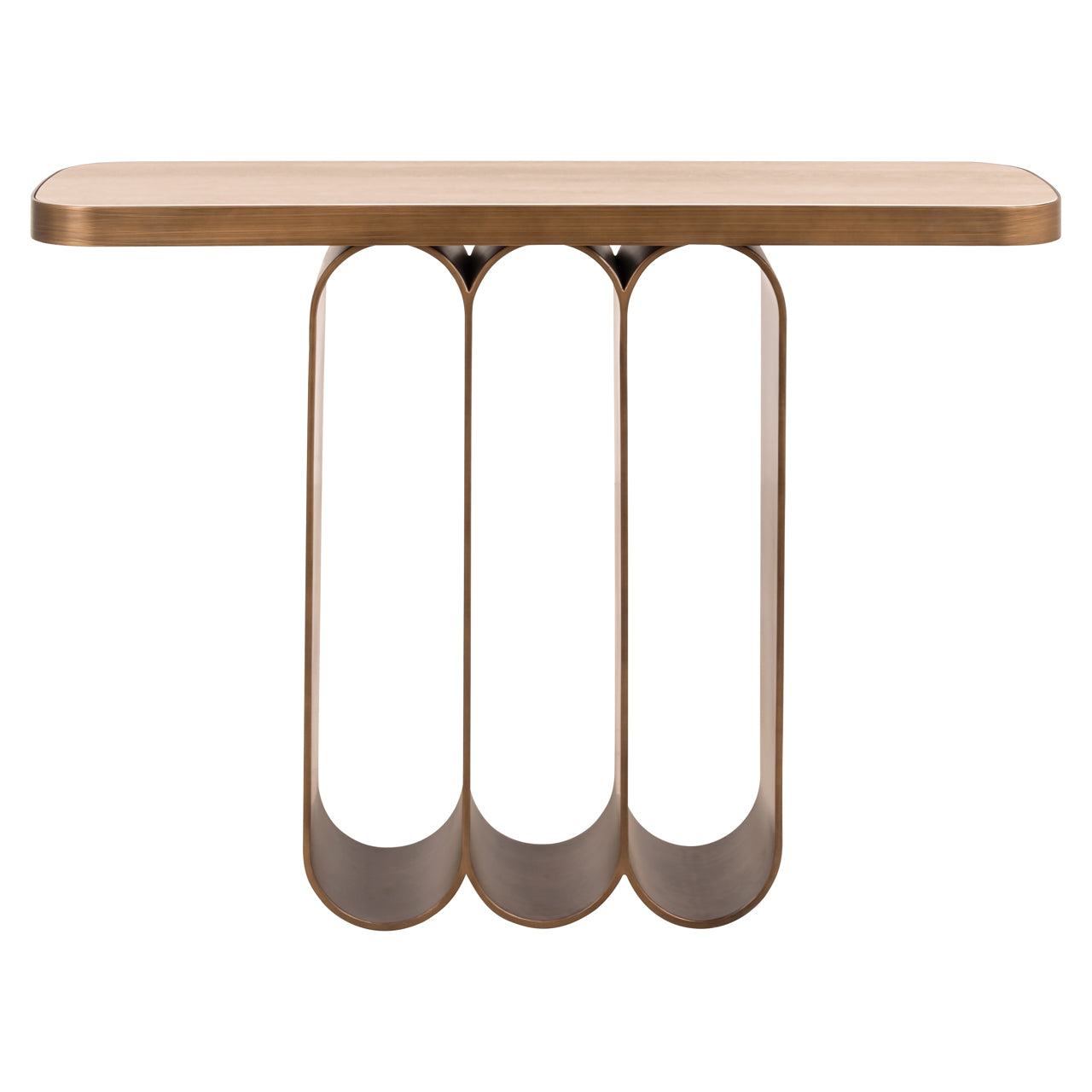 Console Locarno brushed gold