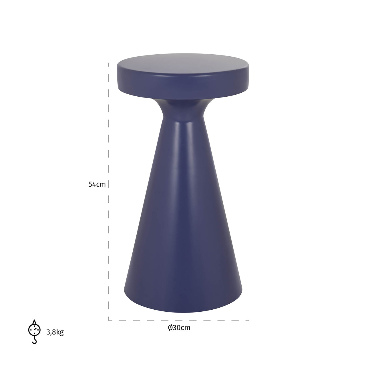 End table Kimble purple large 30Ø