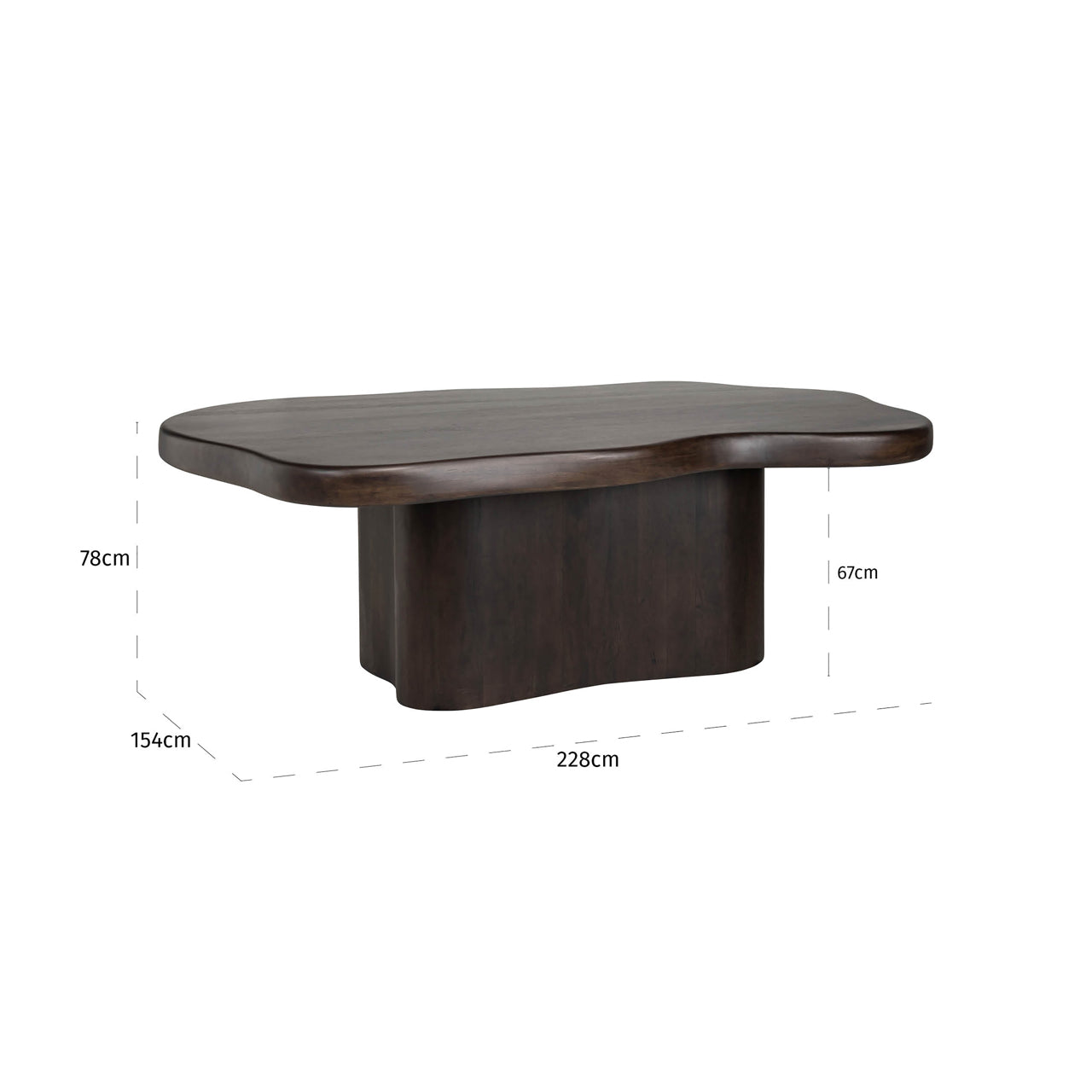 Dining table Sherman dark brown 230x139