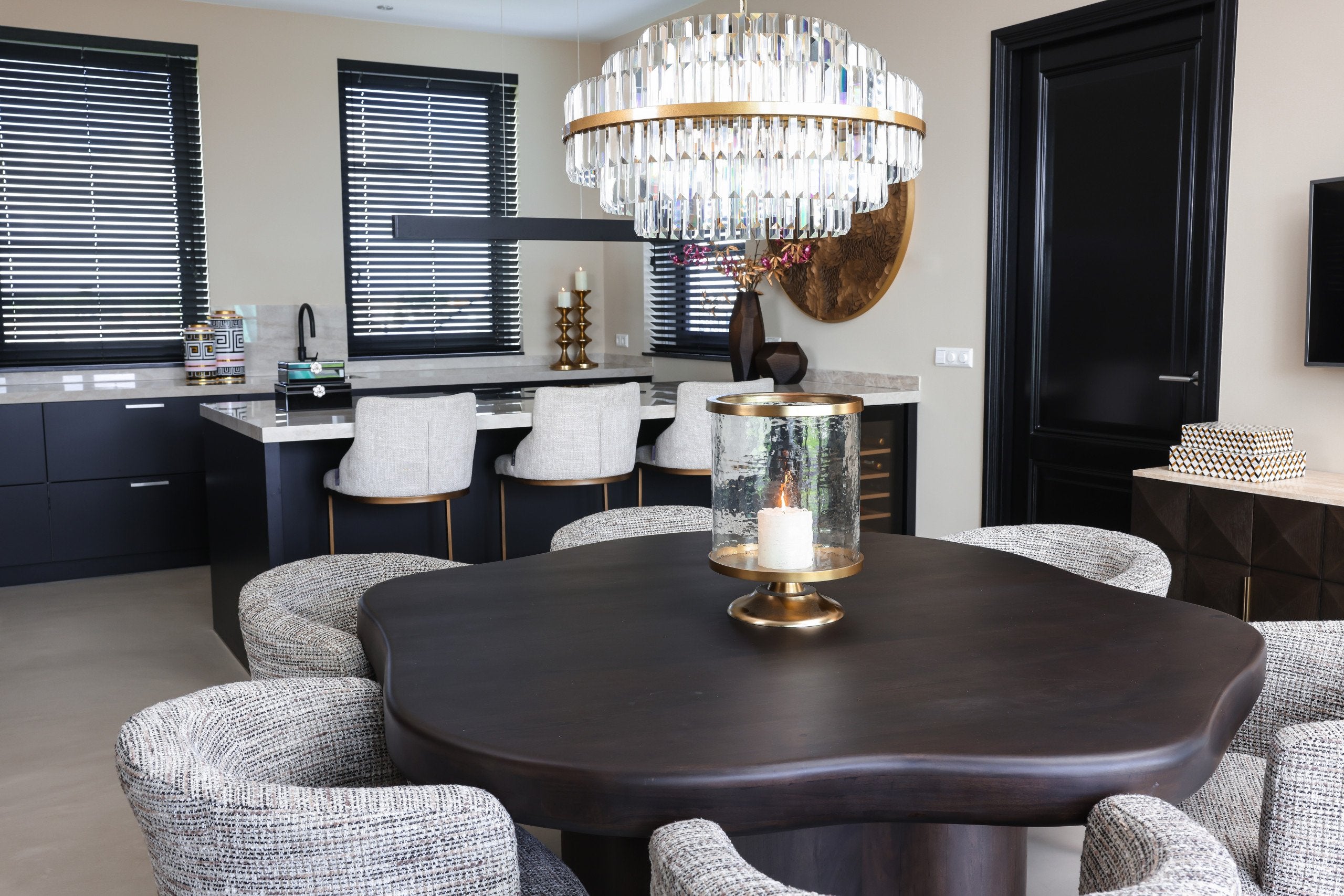 Candle holder Ayden gold large