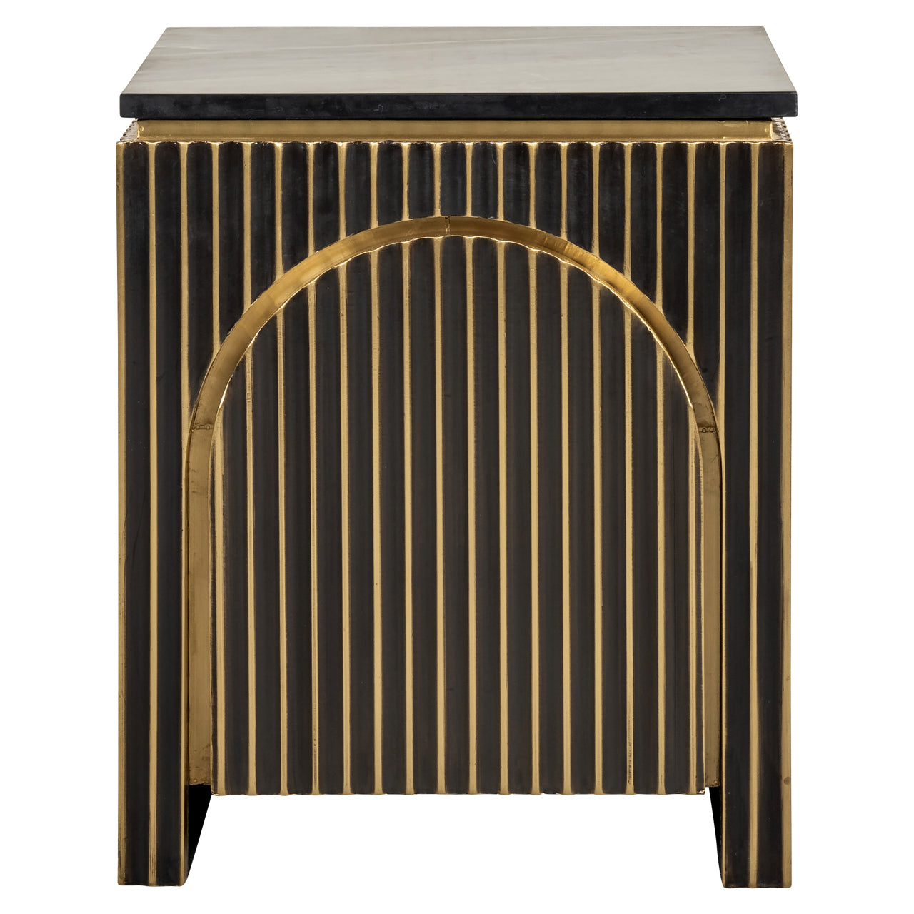 Nightstand Les Arcs brushed gold