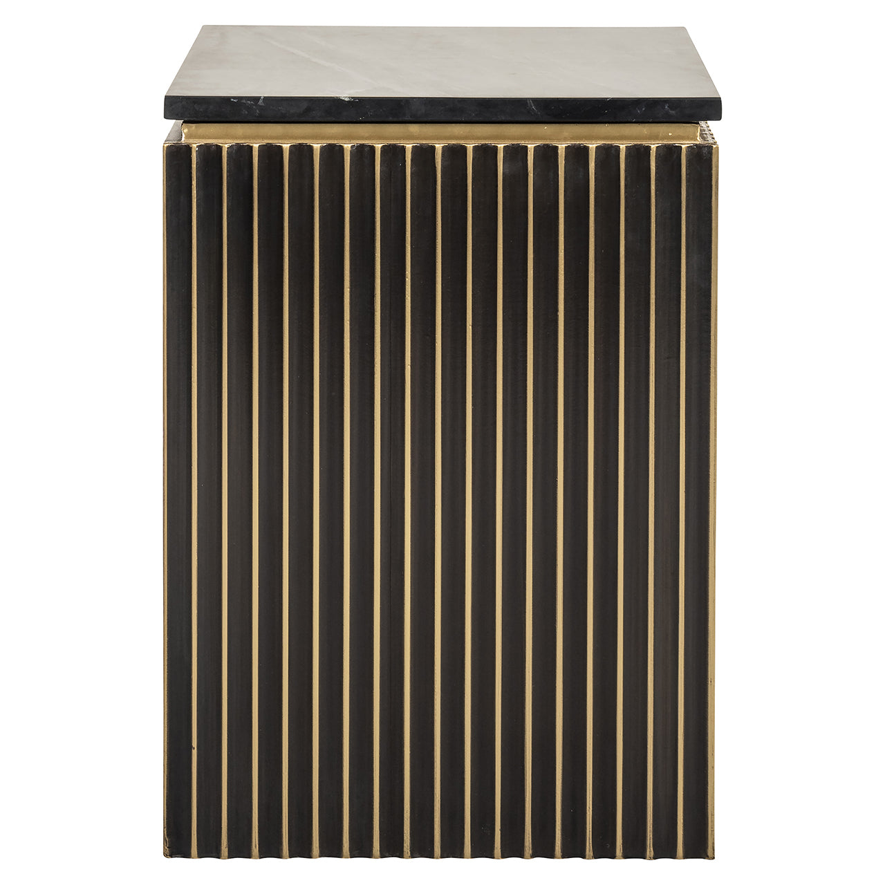 Nightstand Les Arcs brushed gold