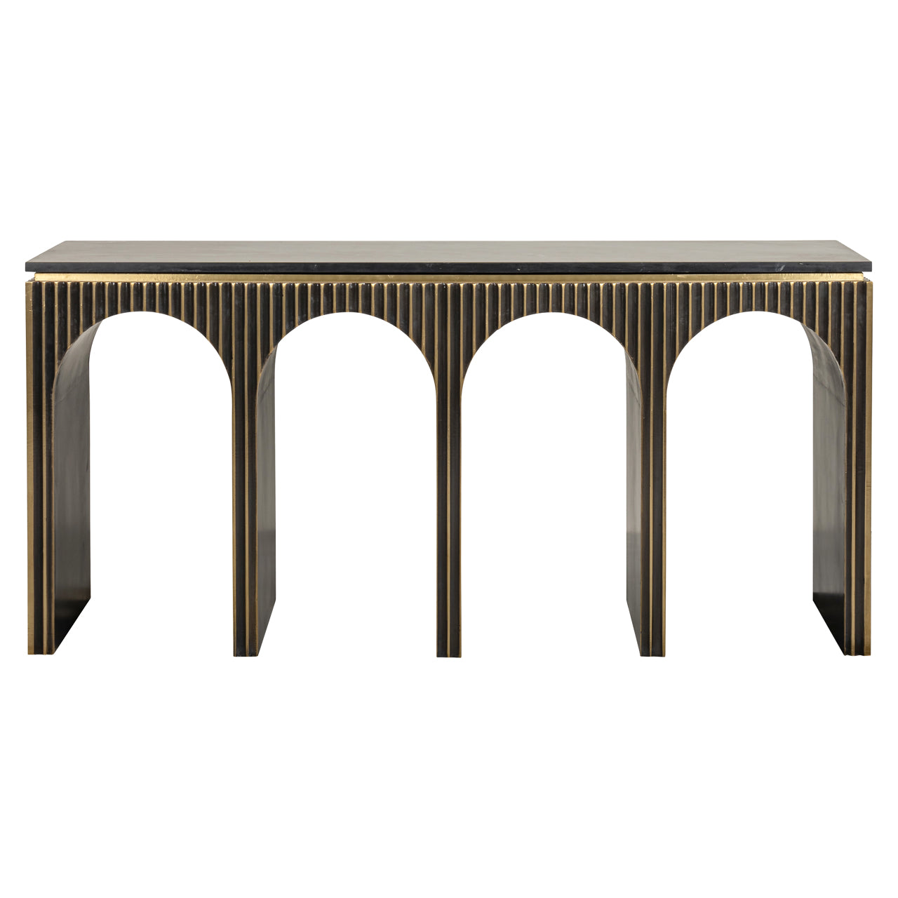 Console Les Arcs brushed gold