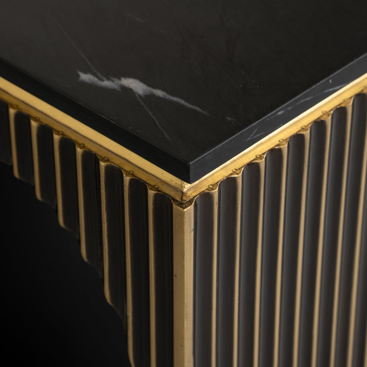 Console Les Arcs brushed gold
