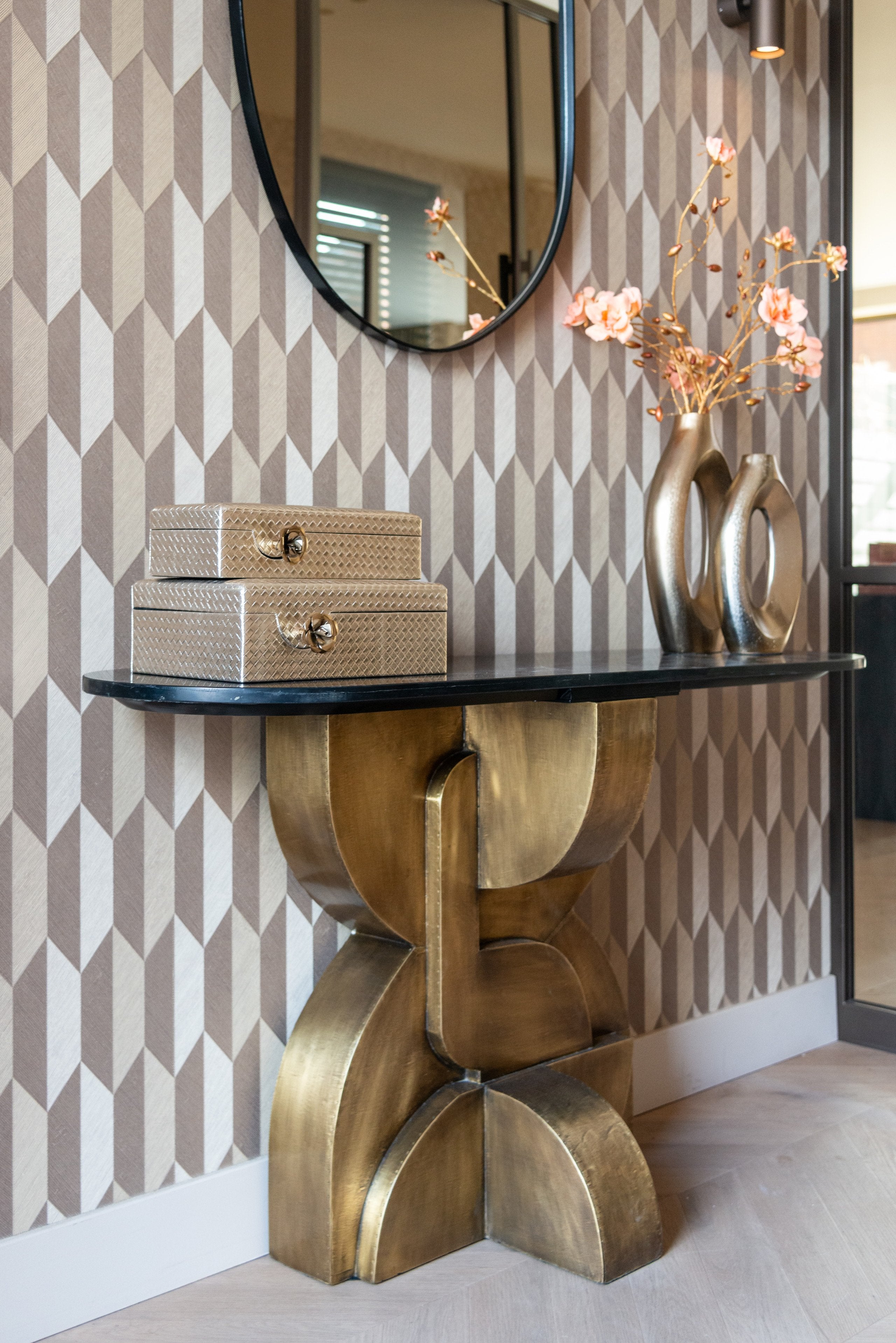 Vase Alma brushed gold small