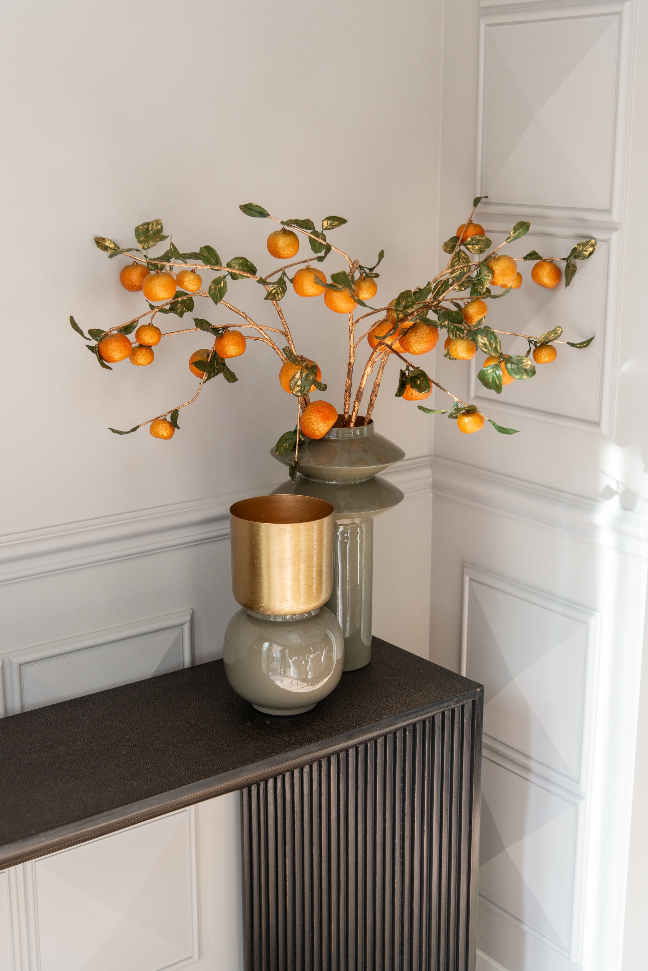 Vase Clover brushed gold