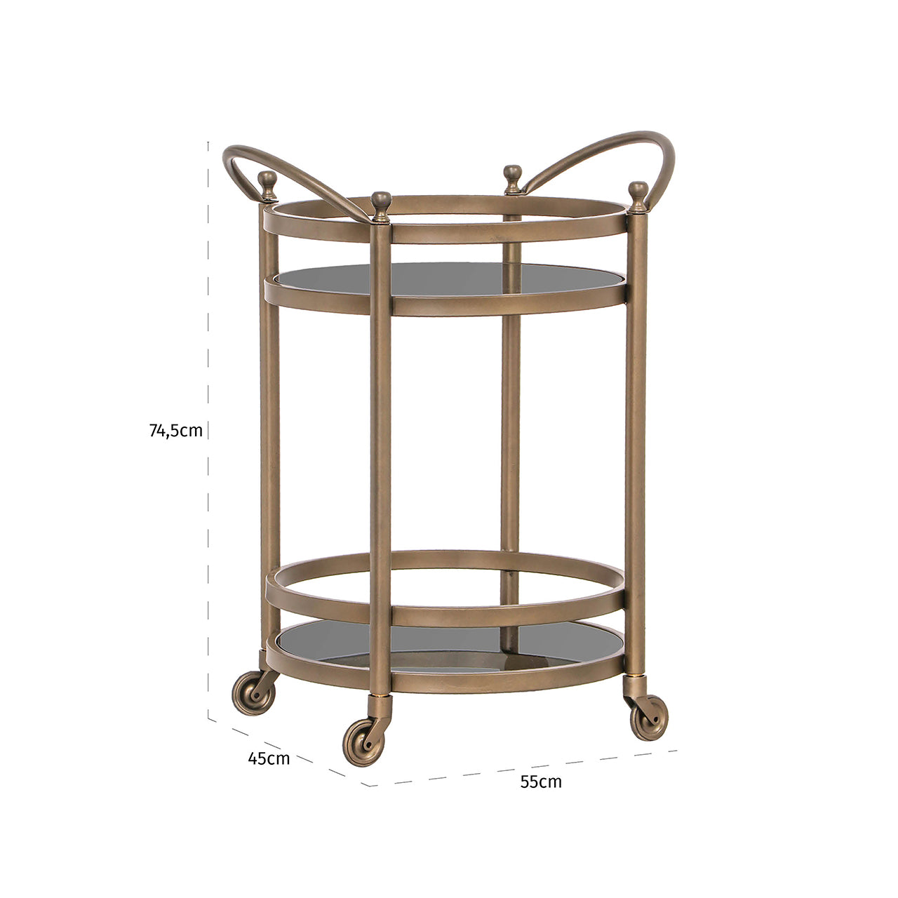 Trolley Hendricks brass (Brushed Gold)