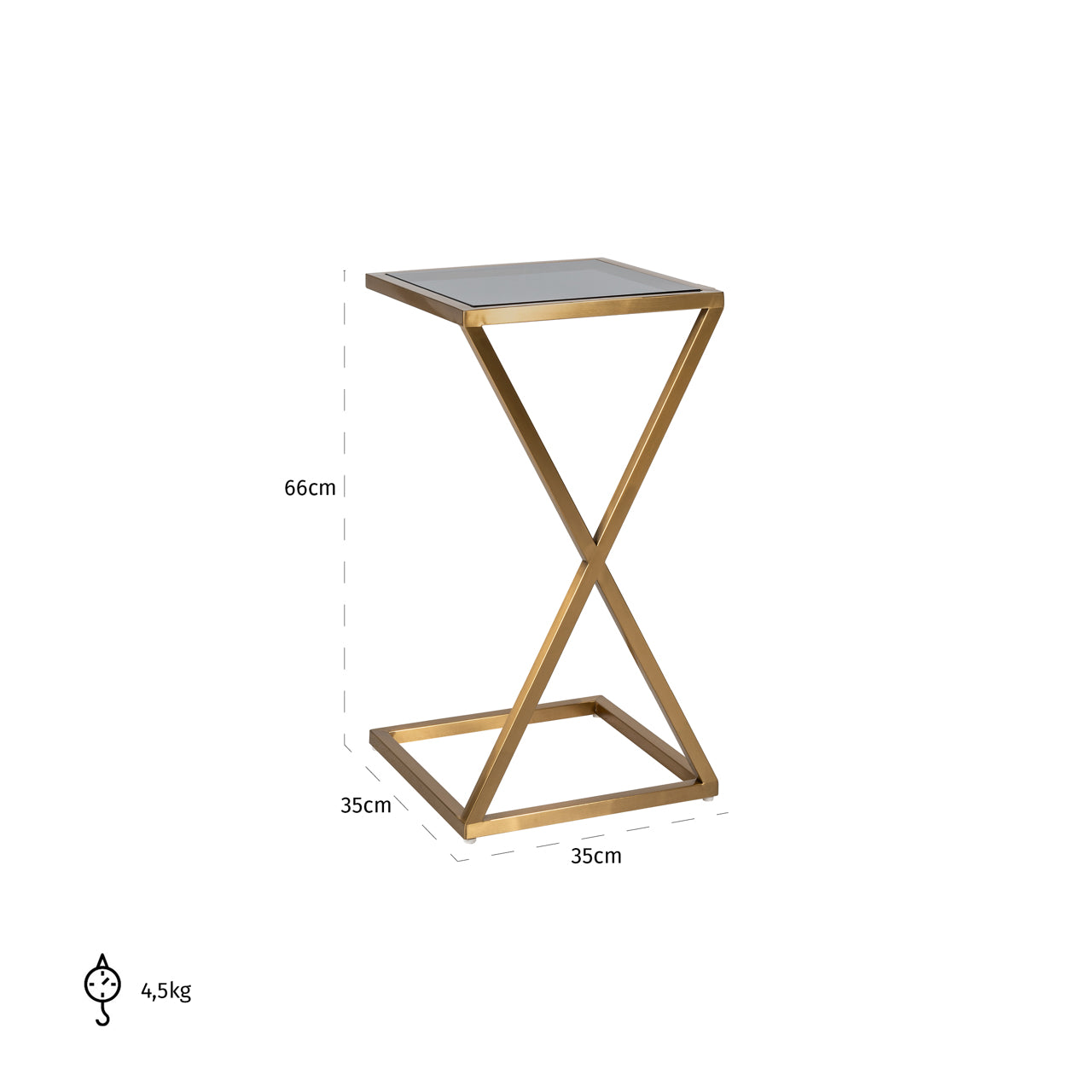 Sofa table Paramount brushed gold
