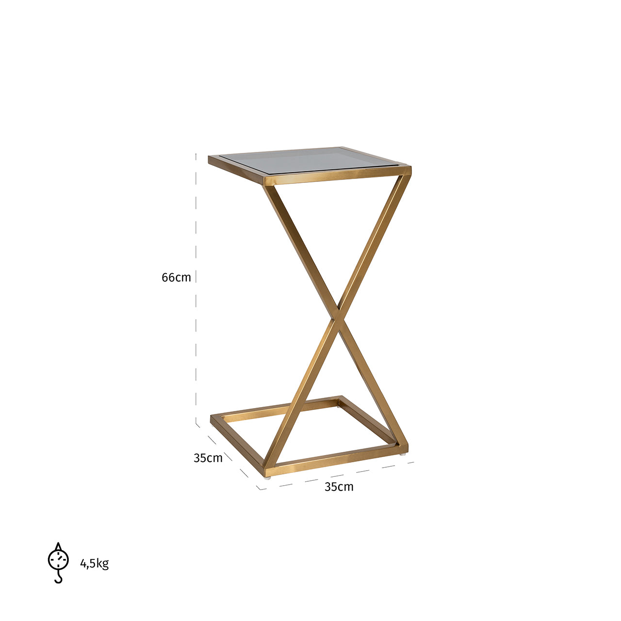 Side Table Paramount brushed gold (Brushed Gold)