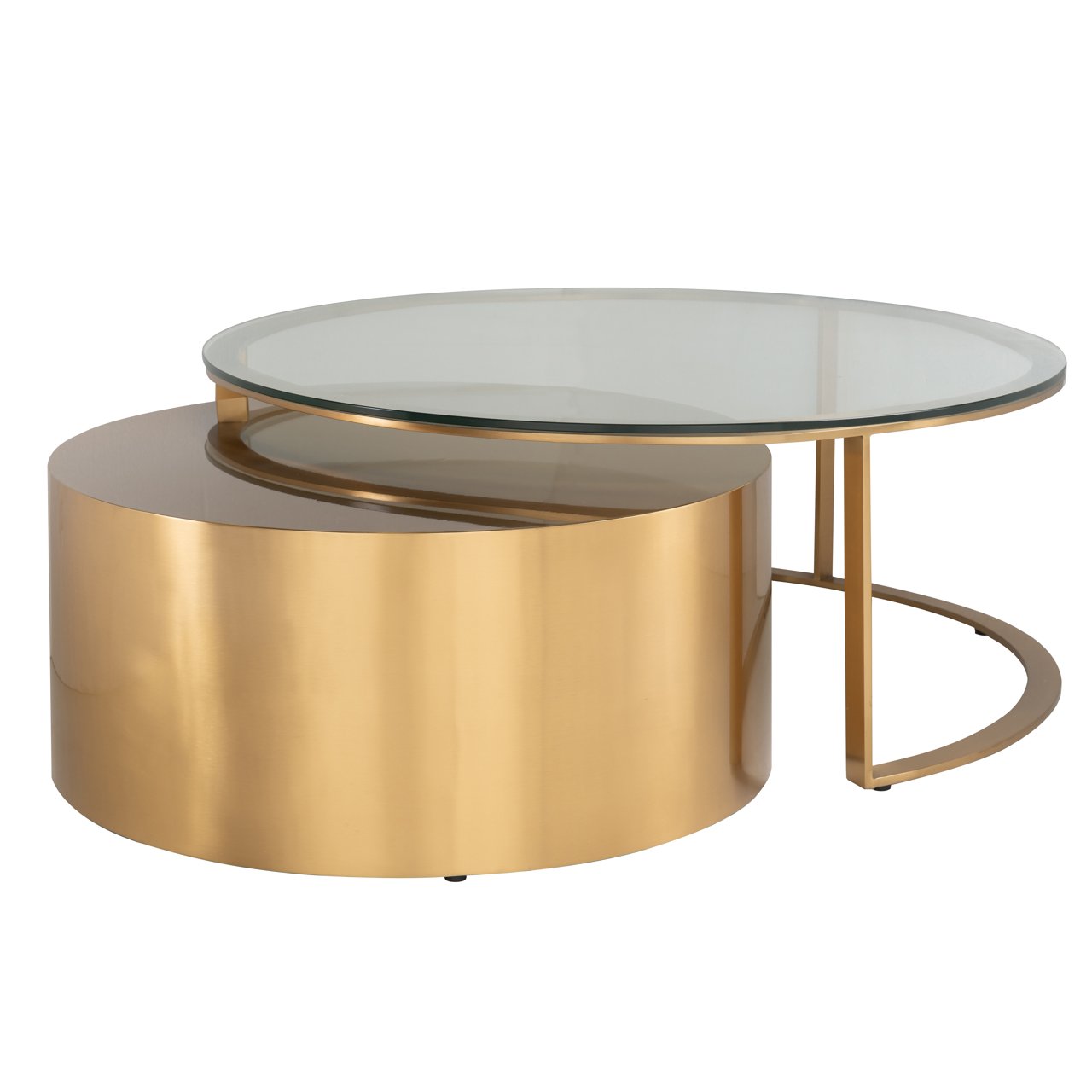 Coffee table Orlan gold (Set of 2)