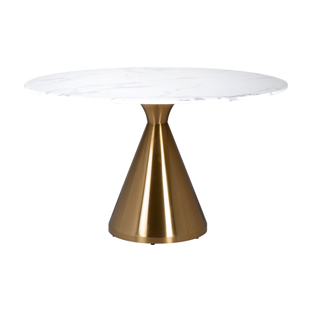 Dining table Tenille 130Ø (Brushed Gold)