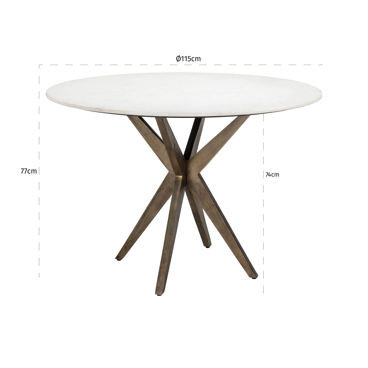 Dining table Maisy white 114Ø