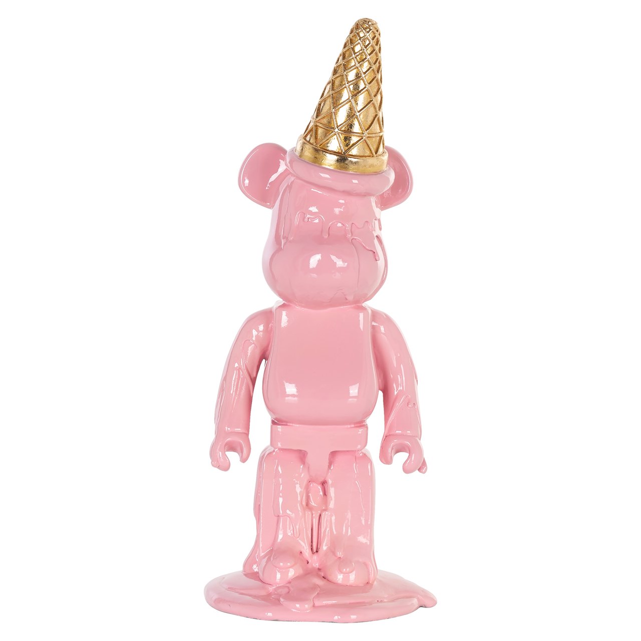 Decorative object Icebear cream pink