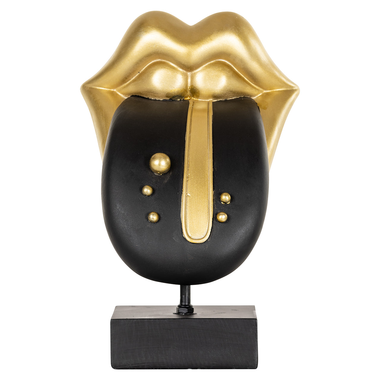 Decorative object Tongue (Black/gold)