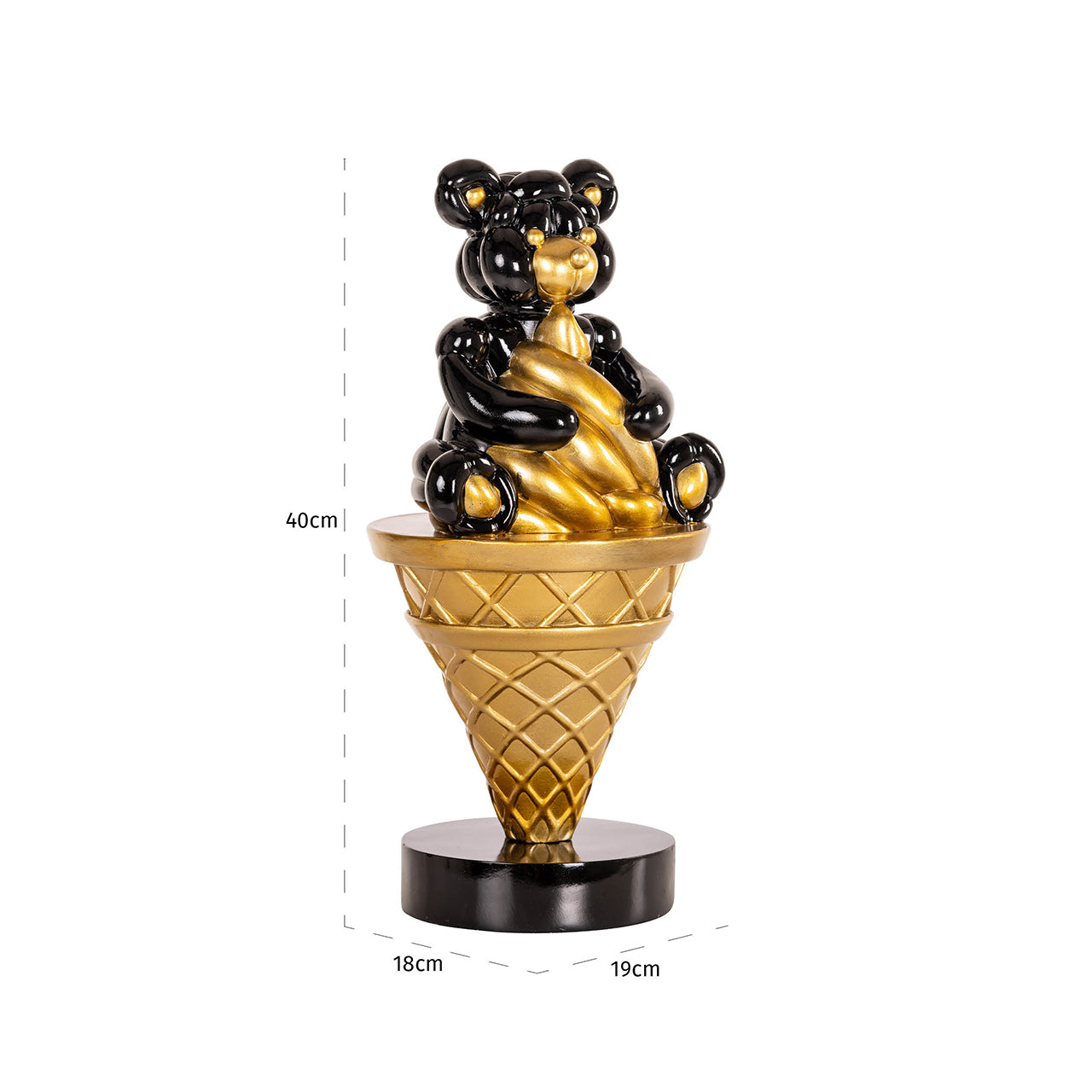 Decorative object Harly (Black/gold)