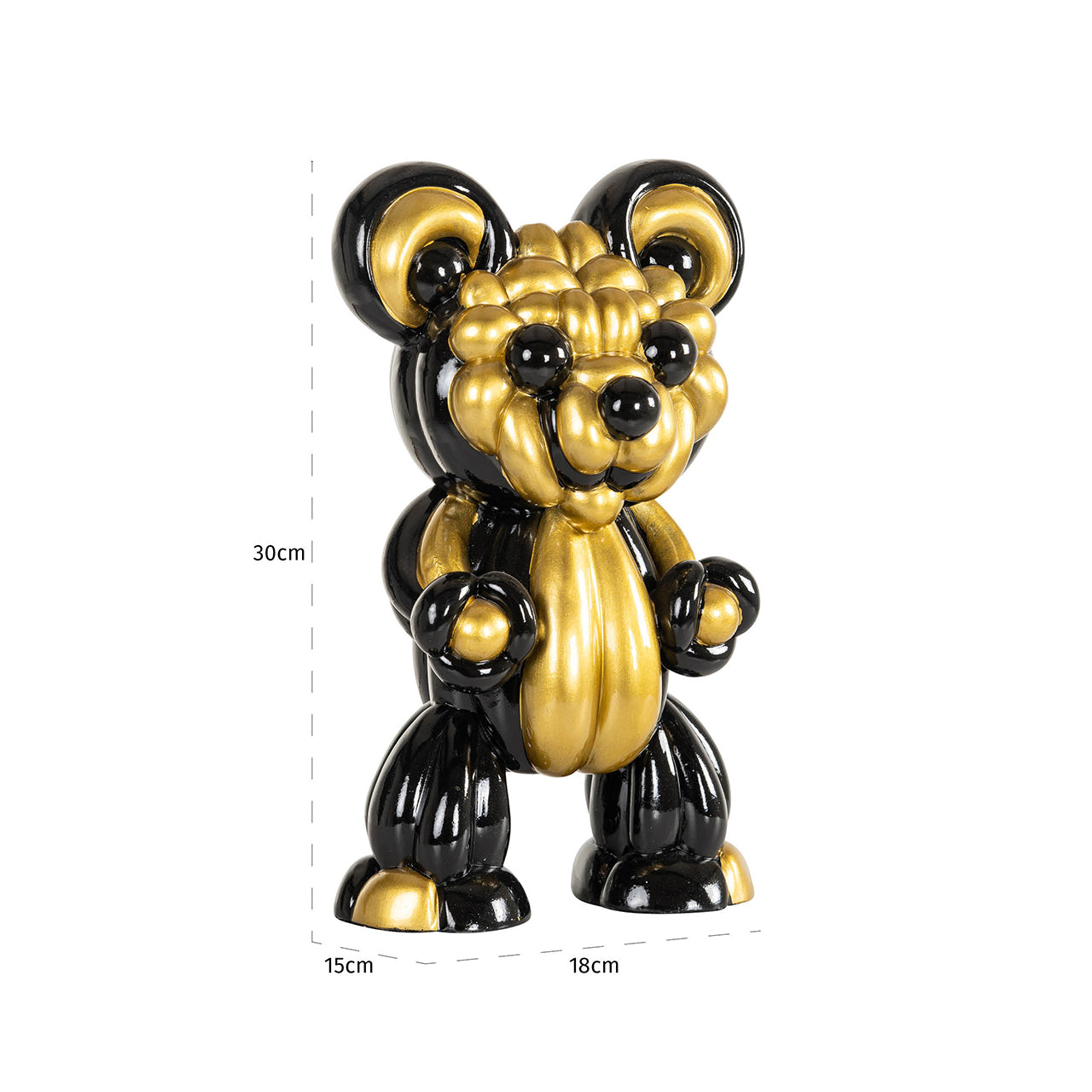 Decorative object Silly (Black/gold)