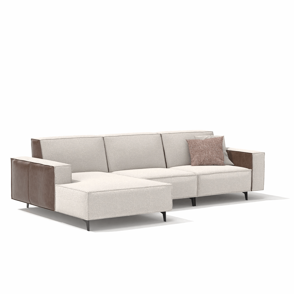 Sofa Cavalier - Light Beige 299x160x100cm - Lounge Left