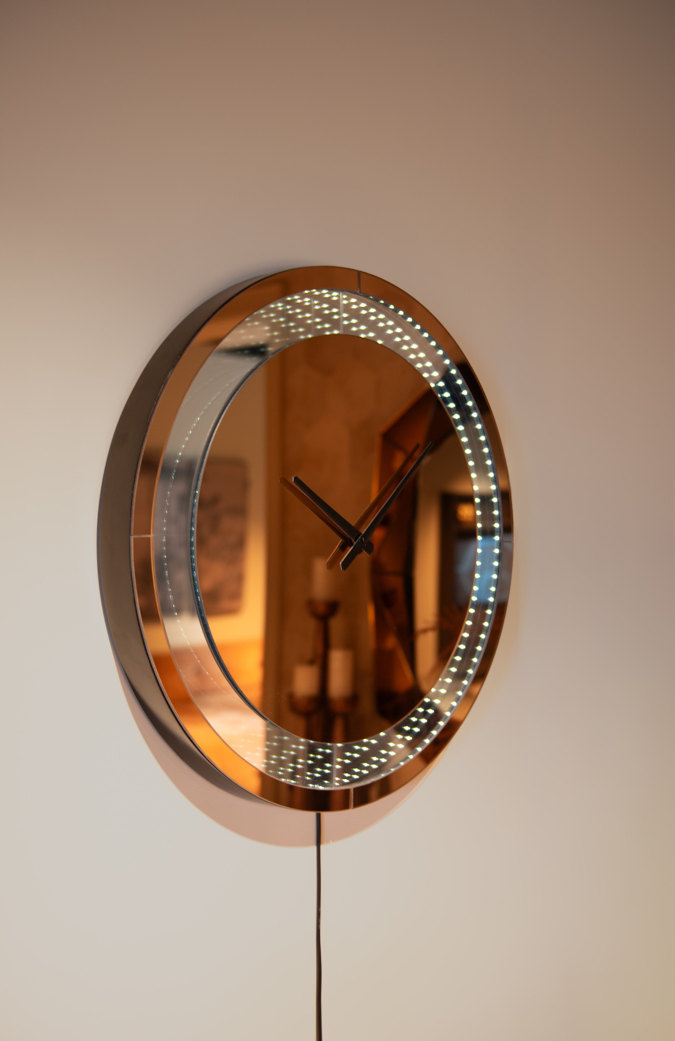 Wall lamp Julia brown - Led Clock