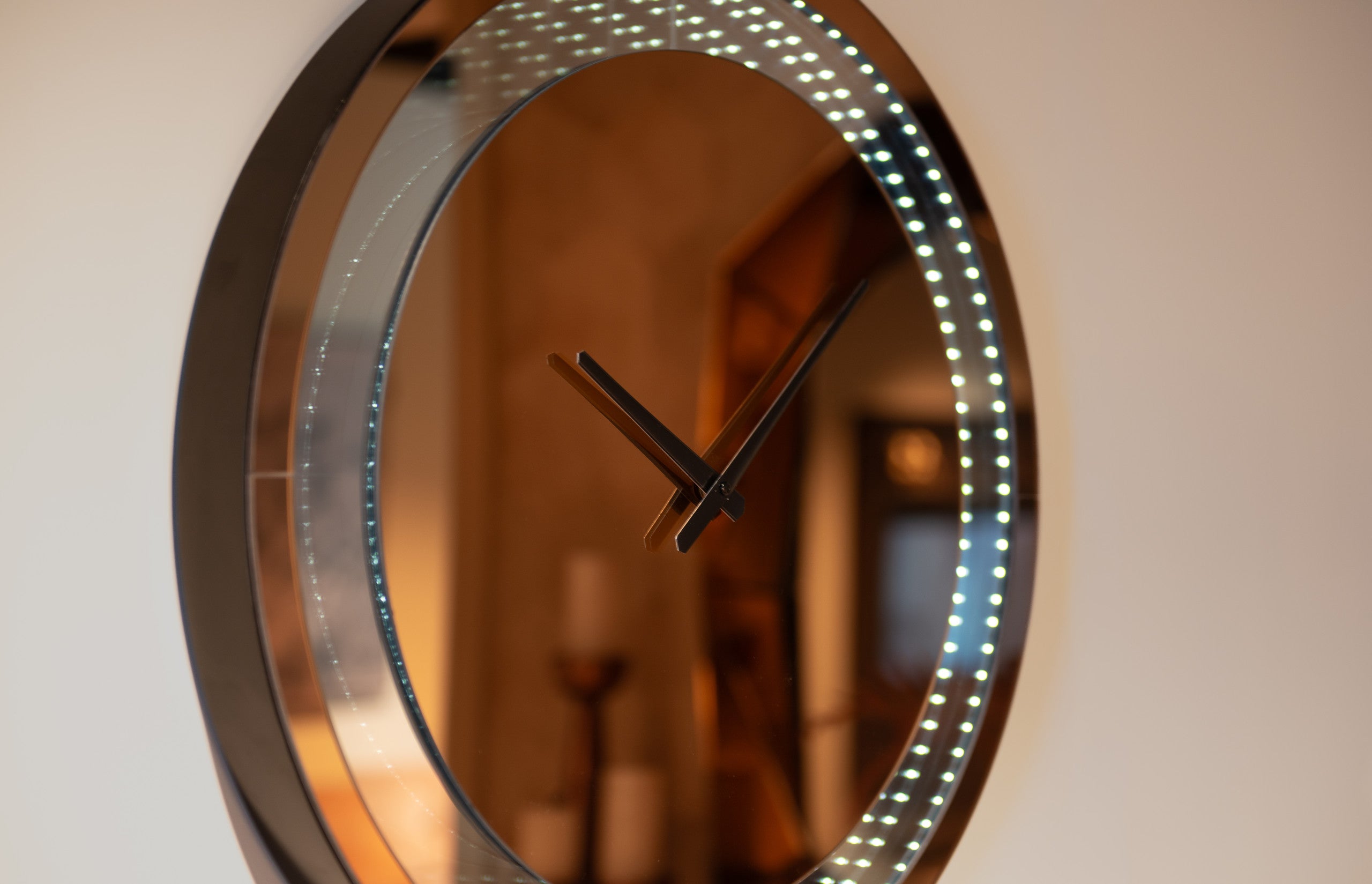 Wall lamp Julia brown - Led Clock