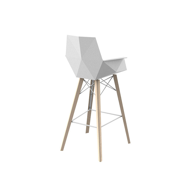 Faz - Wood Bar Stool With Arms