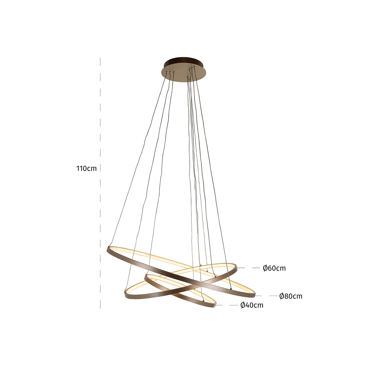 Chandelier Amira gold