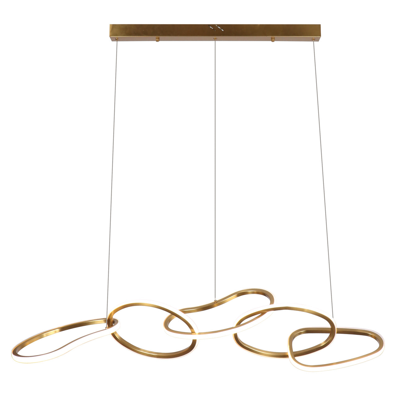 Chandelier Flyn brushed gold