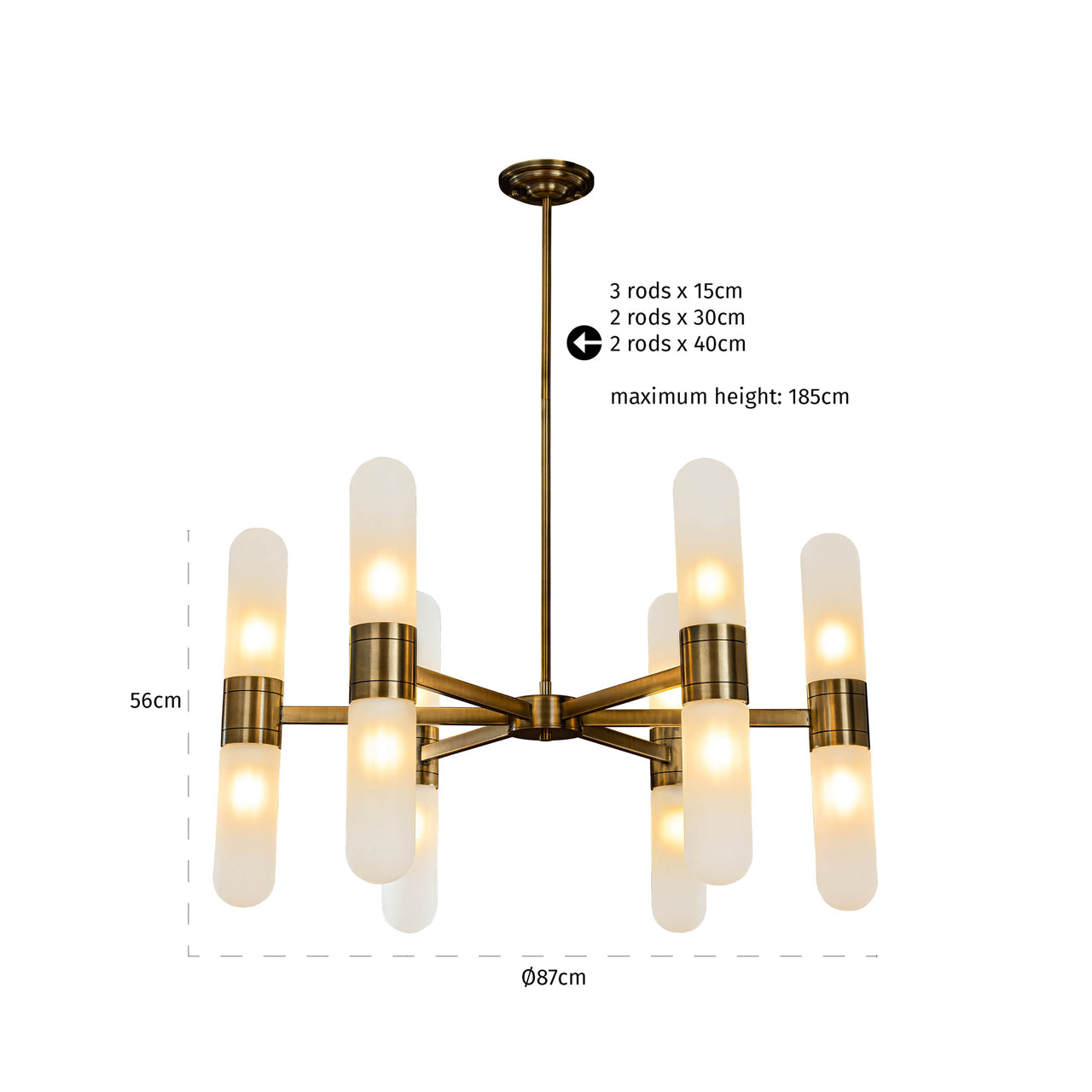 Chandelier Tricon bronze