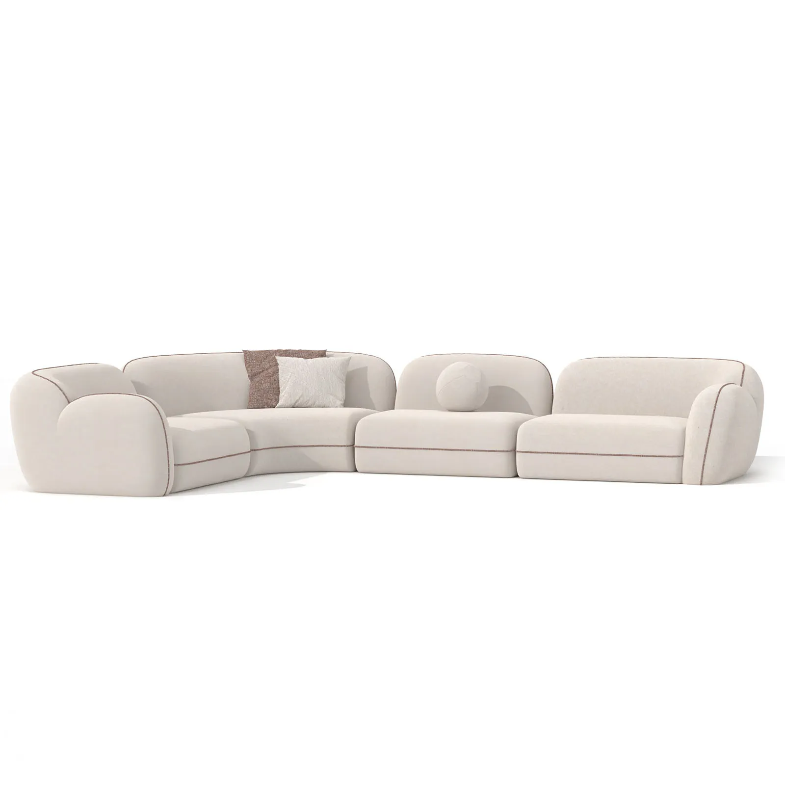 Bank Aicon Crème 391cm