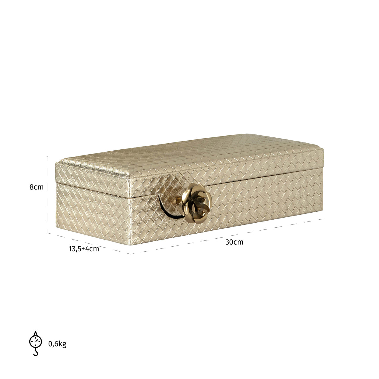 Storage box Trace gold small