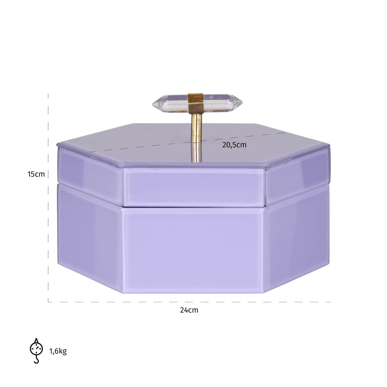 Storage box Jutta purple large