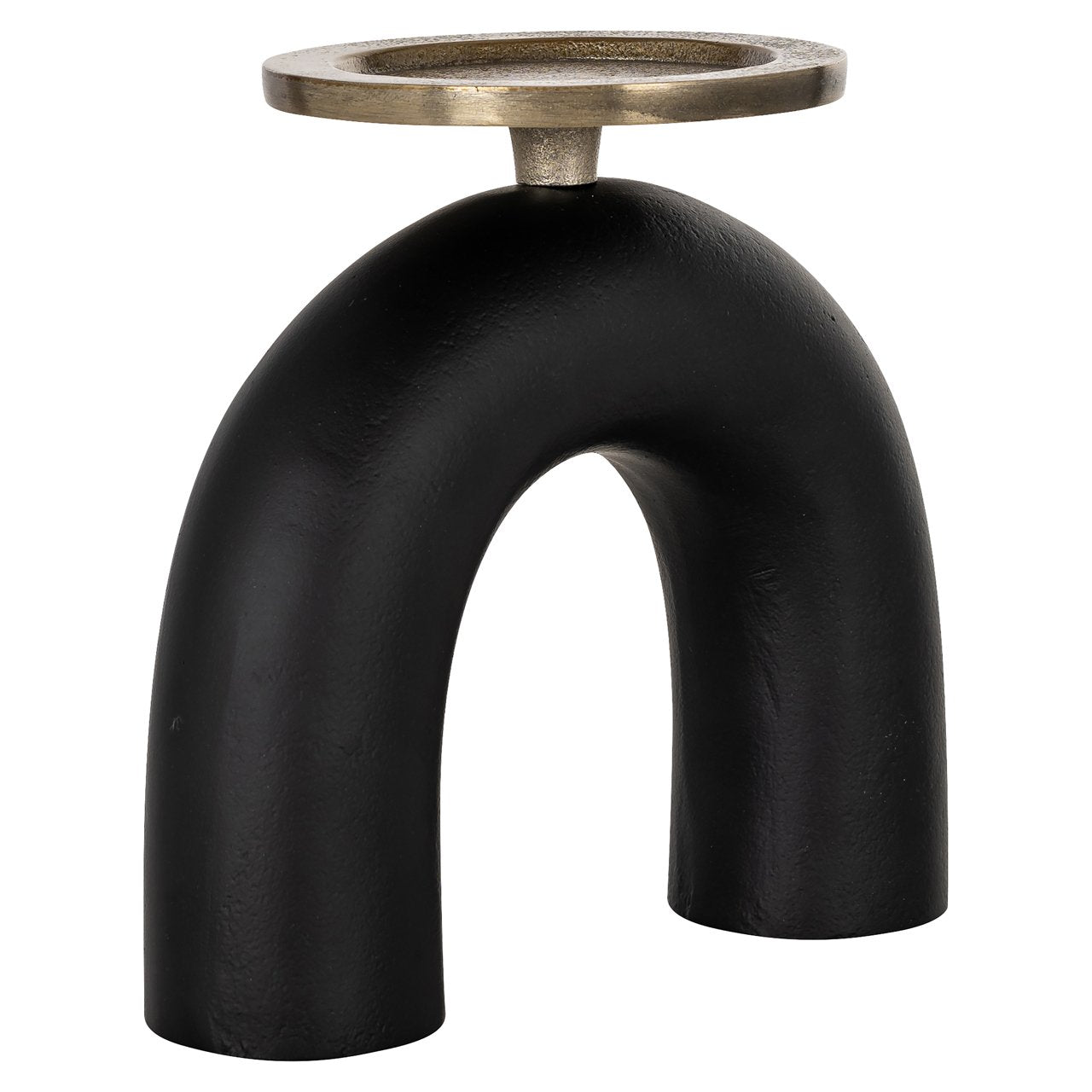 Candle holder Livi black/gold small